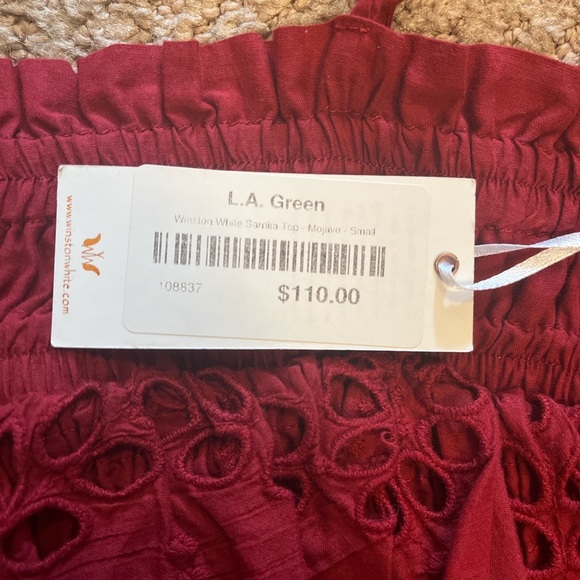 Winston White Cropped Red Top! - Picture 2 of 4